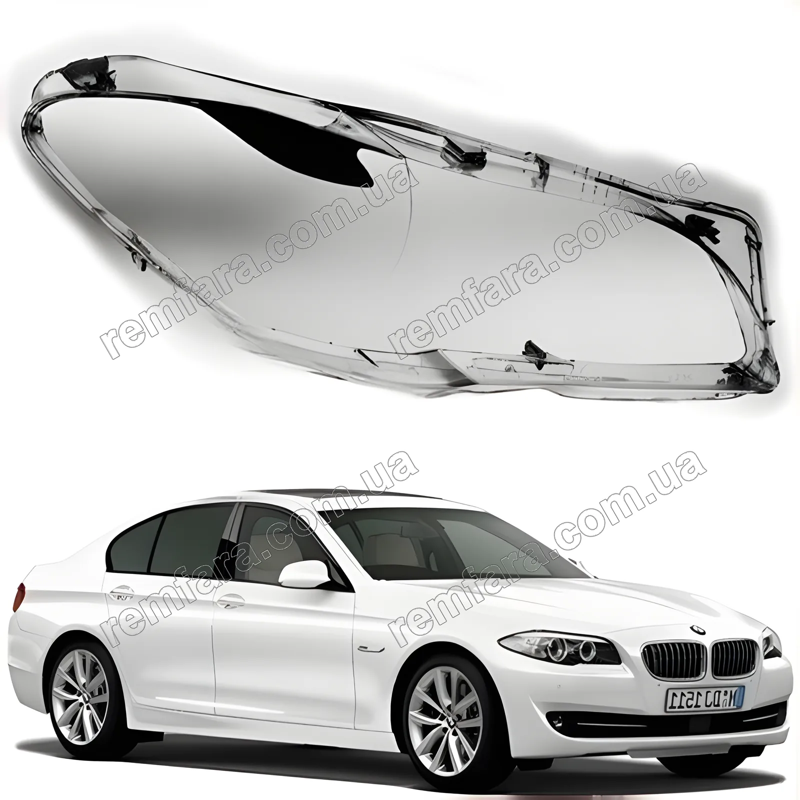Стекло фары BMW 5 Series F10, F11, F18 (2009–2017) HELLA