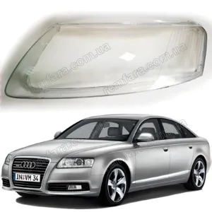 Скло фари Audi A6 / S6 (C6) (2004–2011) Allroad (2006–2011) дорестайл рестайл