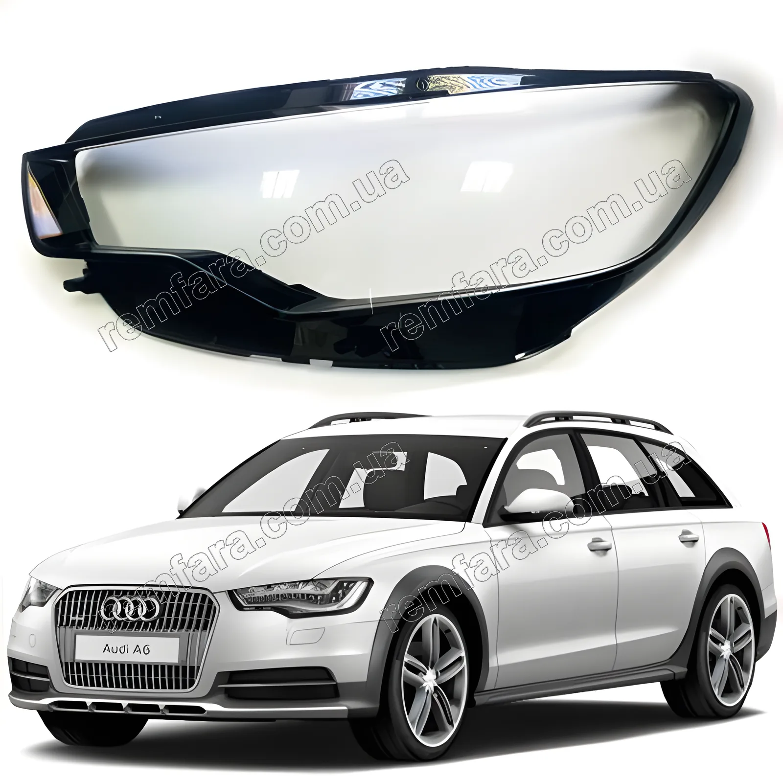 Скло фари Audi A6 C7 (2010–2014) Дорестайл, Allroad (2012–2014)