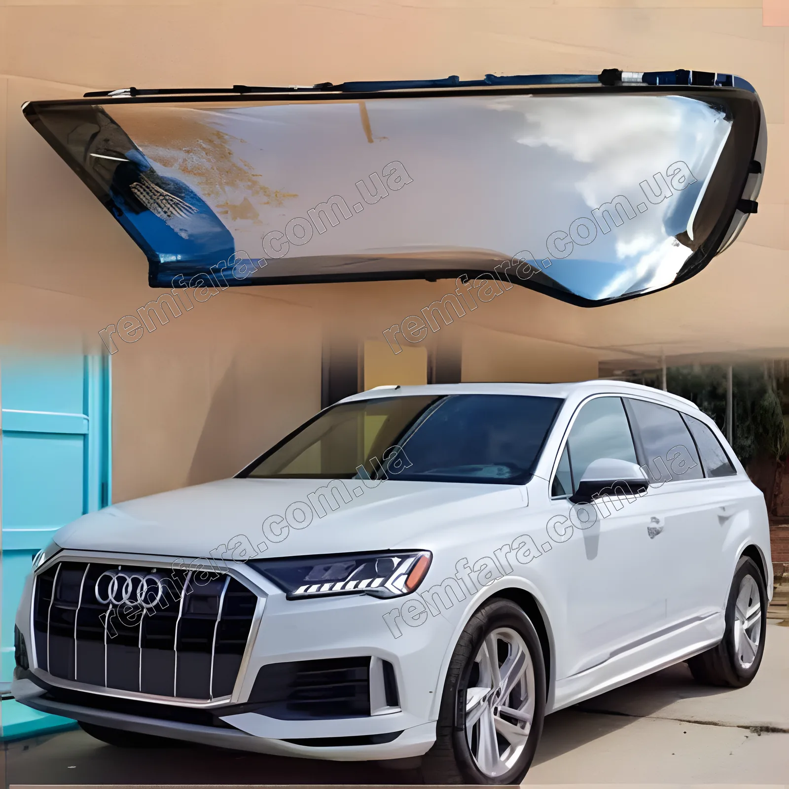 Скло фари Audi Q7 4M (2020–2024) 2 Рестайл 2 поколение