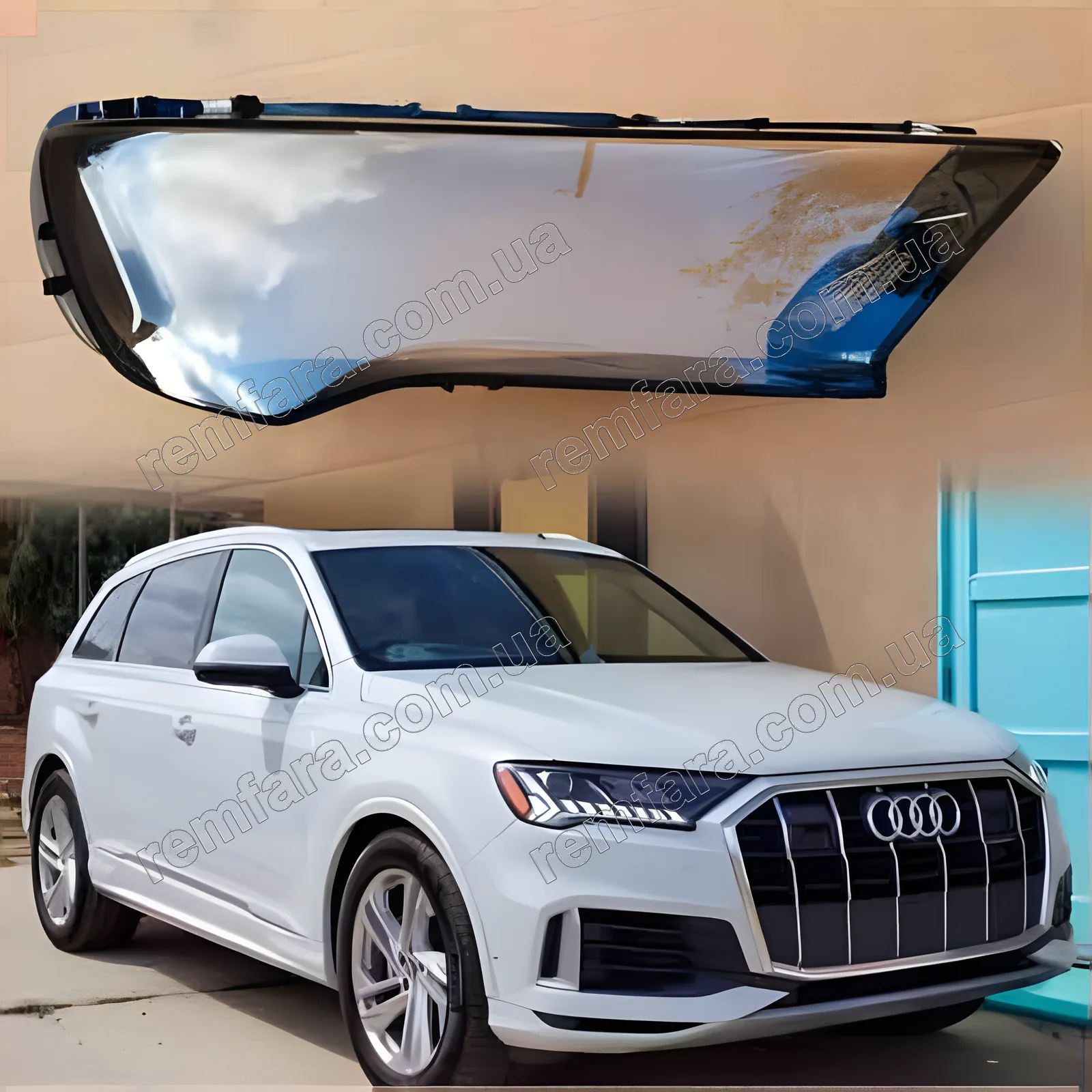 Стекло фары Audi Q7 4M (2020–2024) 2 Рестайл 2 поколение