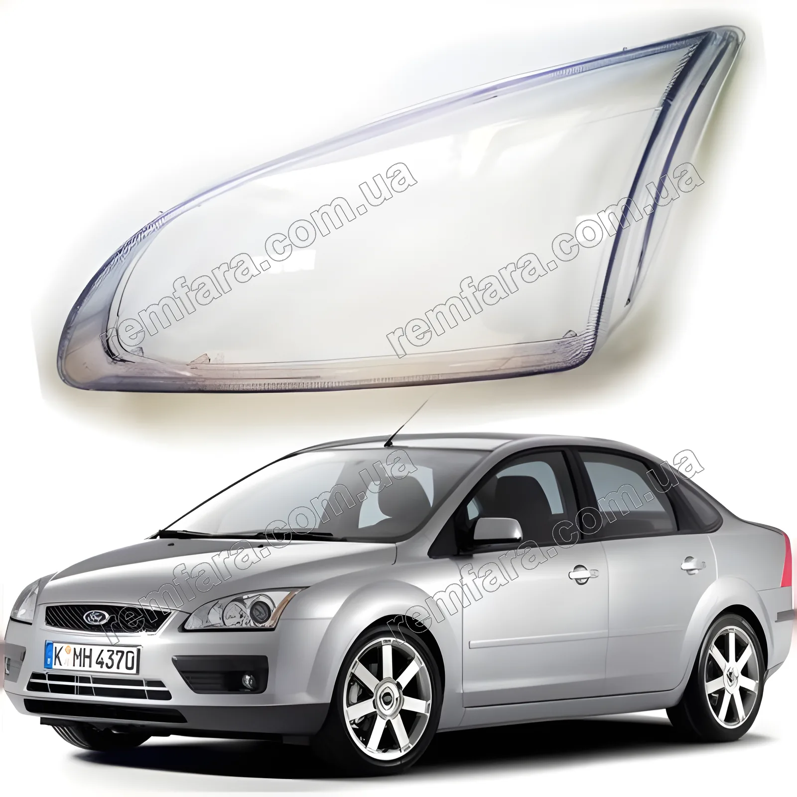 Скло фари Ford Focus 2 (CAP, CB4) (2004–2008) Дорестайл
