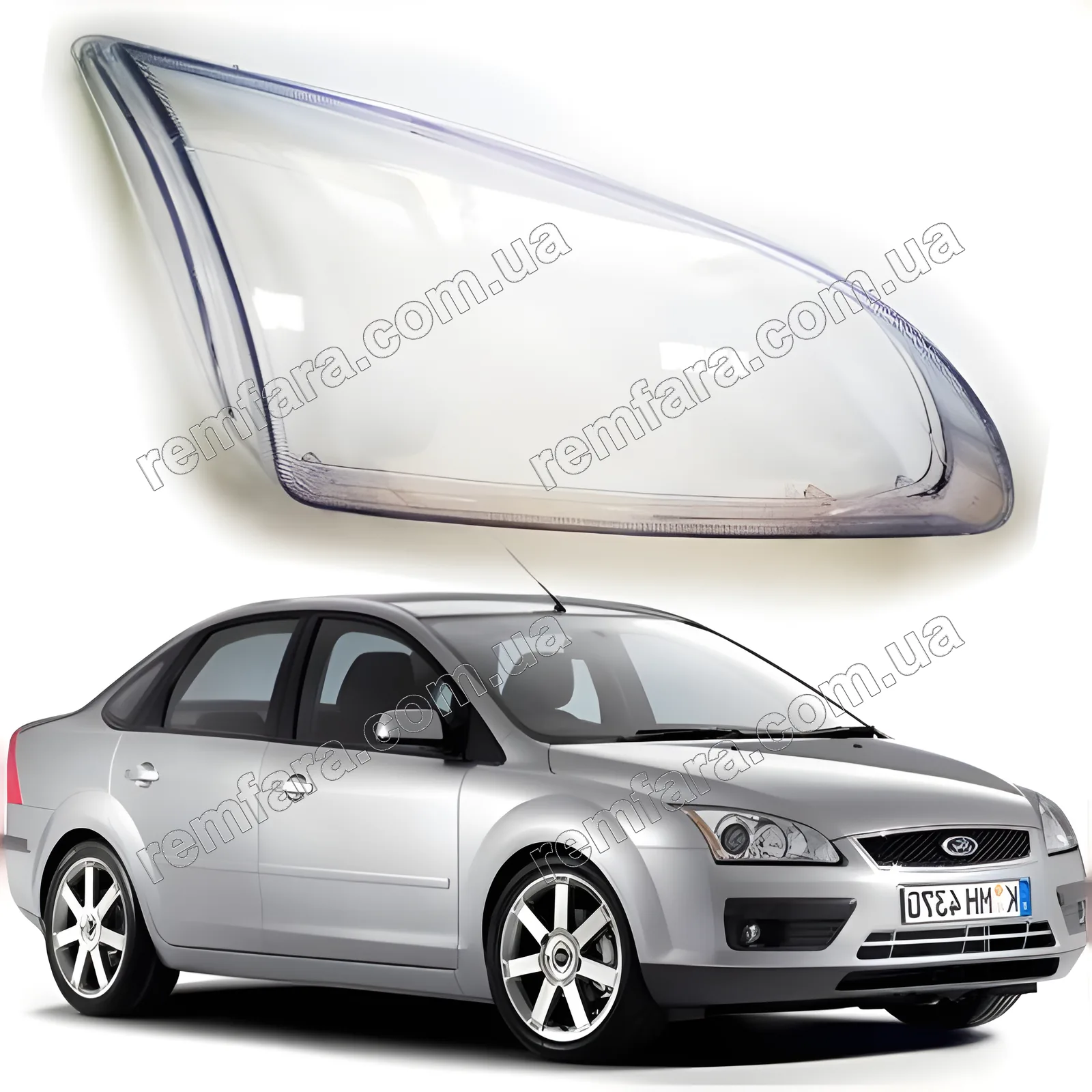 Стекло фары Ford Focus 2 (CAP, CB4) (2004–2008) Дорестайл