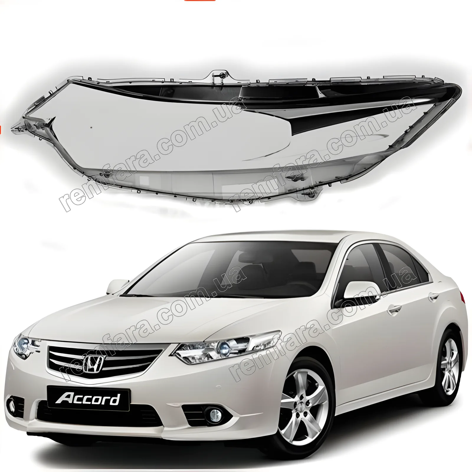 Скло фари Honda Accord 8 (CU) EUR (2008–2013)