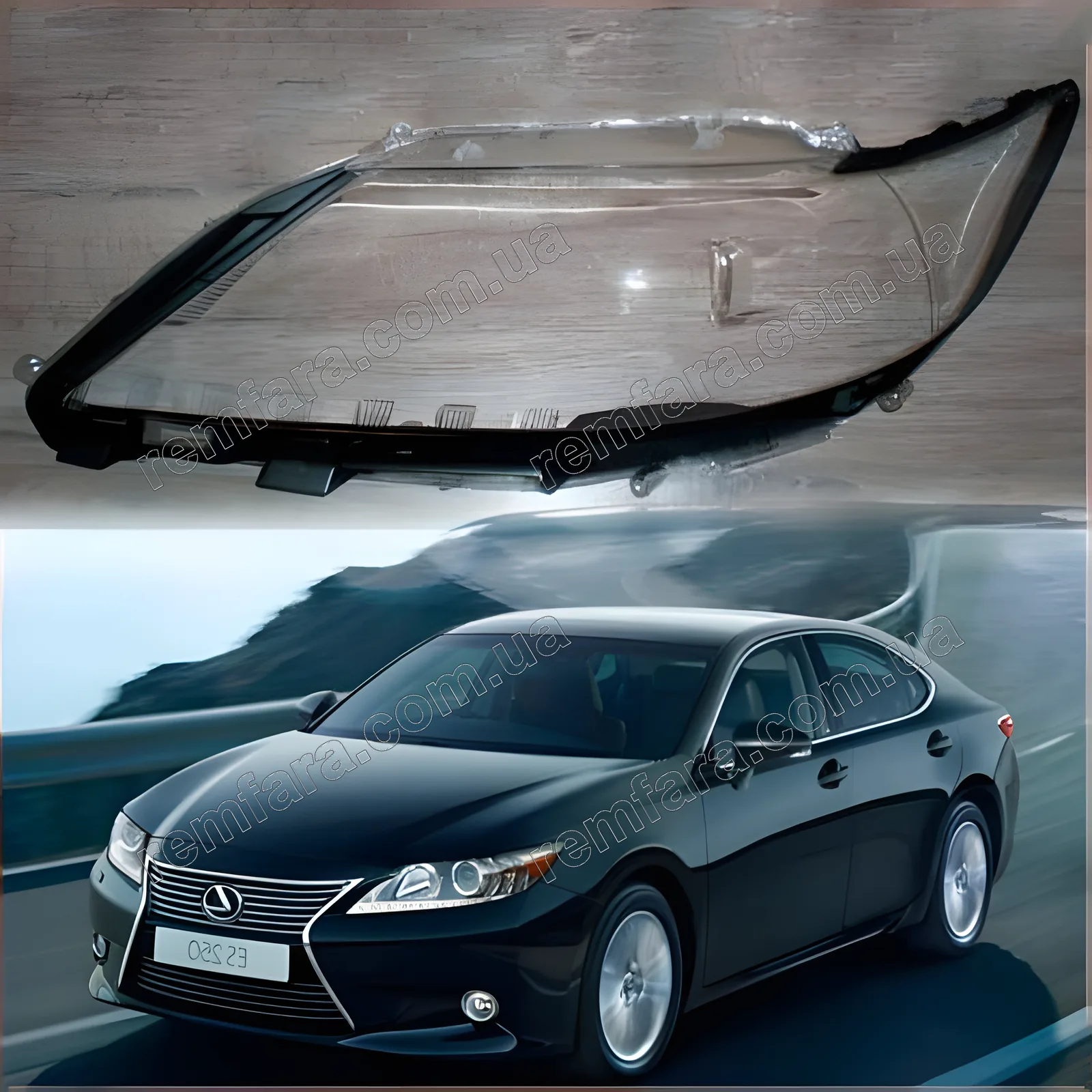 Скло фари Lexus ES 6 ES250 ES350 ES300h (2012–2015) Дорестайл