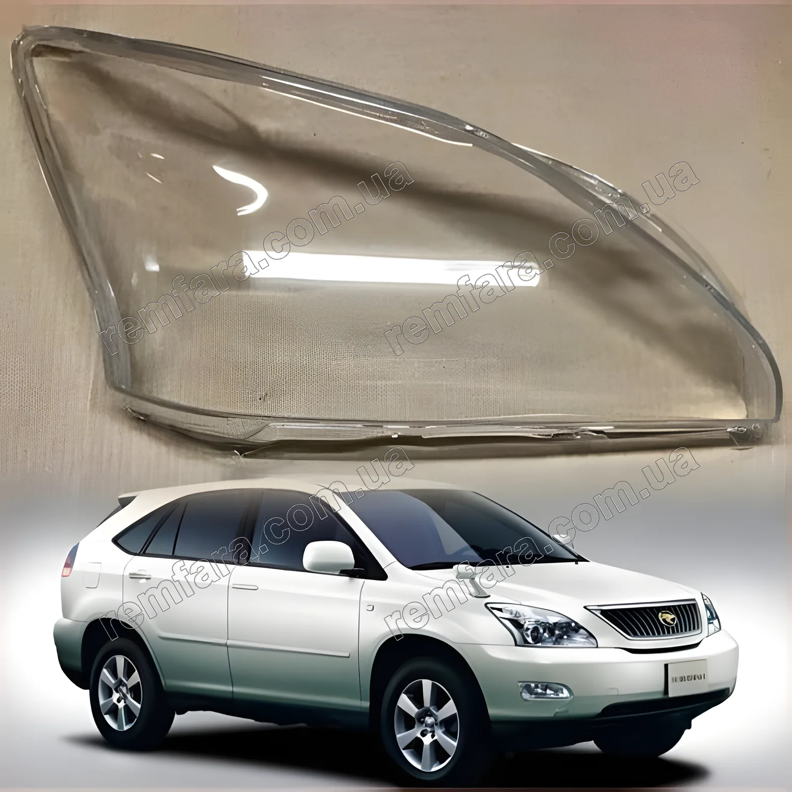 Стекло фары Toyota Harrier 2 (2003–2013)