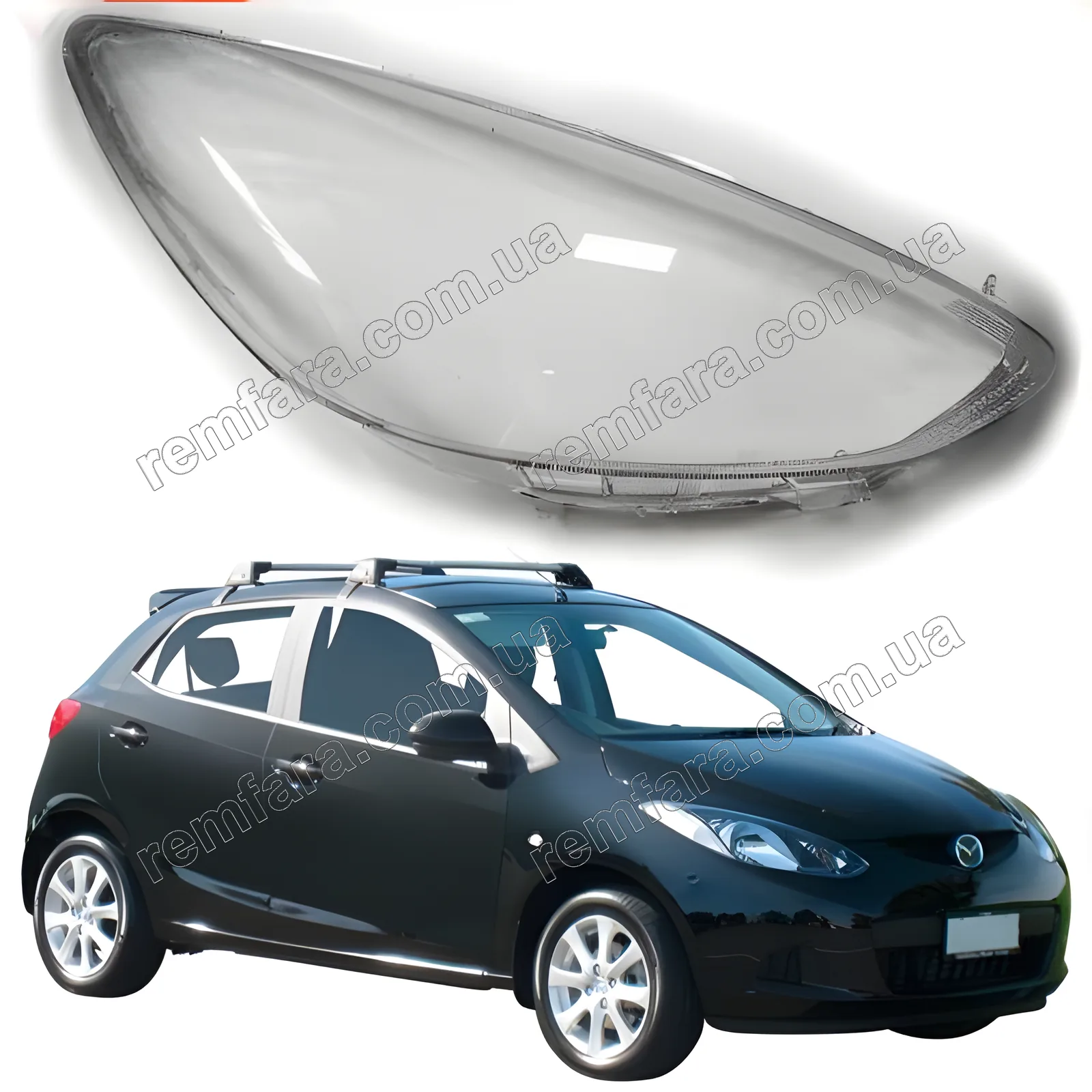 Стекло фары Mazda 2 DE (2007–2015)