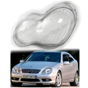 Скло фари Mercedes C Class W203 (2004–2008) рестайл