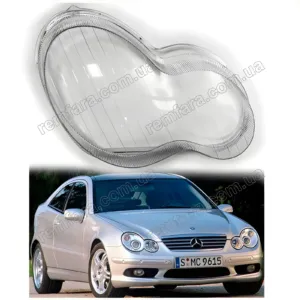 Стекло фары Mercedes C Class W203 (2004–2008) рестайл
