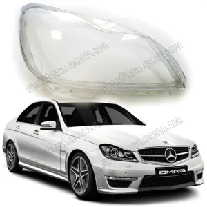 Стекло фары Mercedes C Class W204 (2011–2015) рестайл