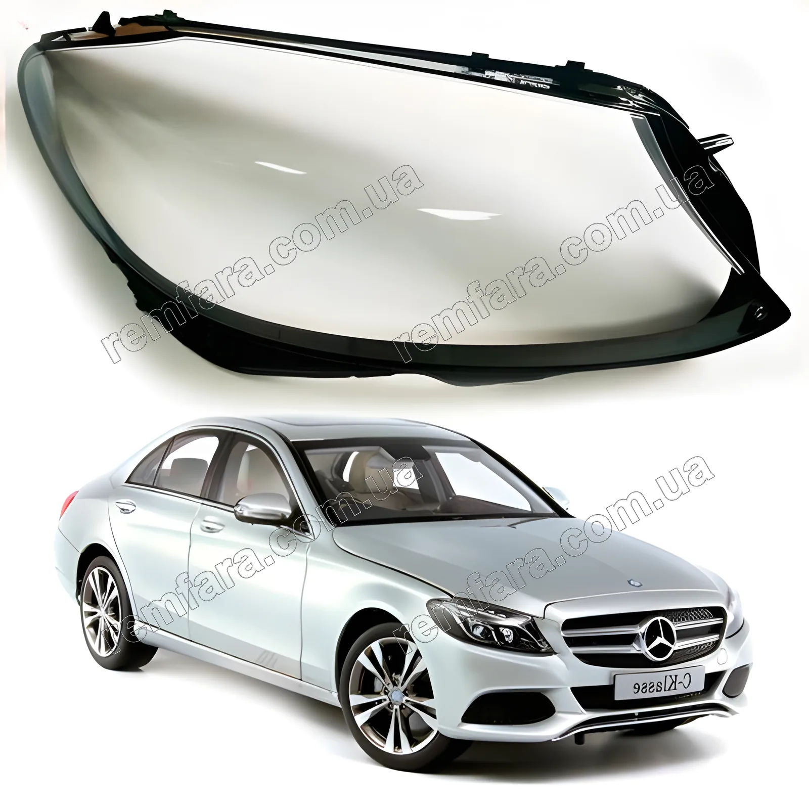 Стекло фары Mercedes C Class W205 (2013–2018)