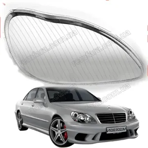 Стекло фары Mercedes S Class W220 (2002–2005) рестайл
