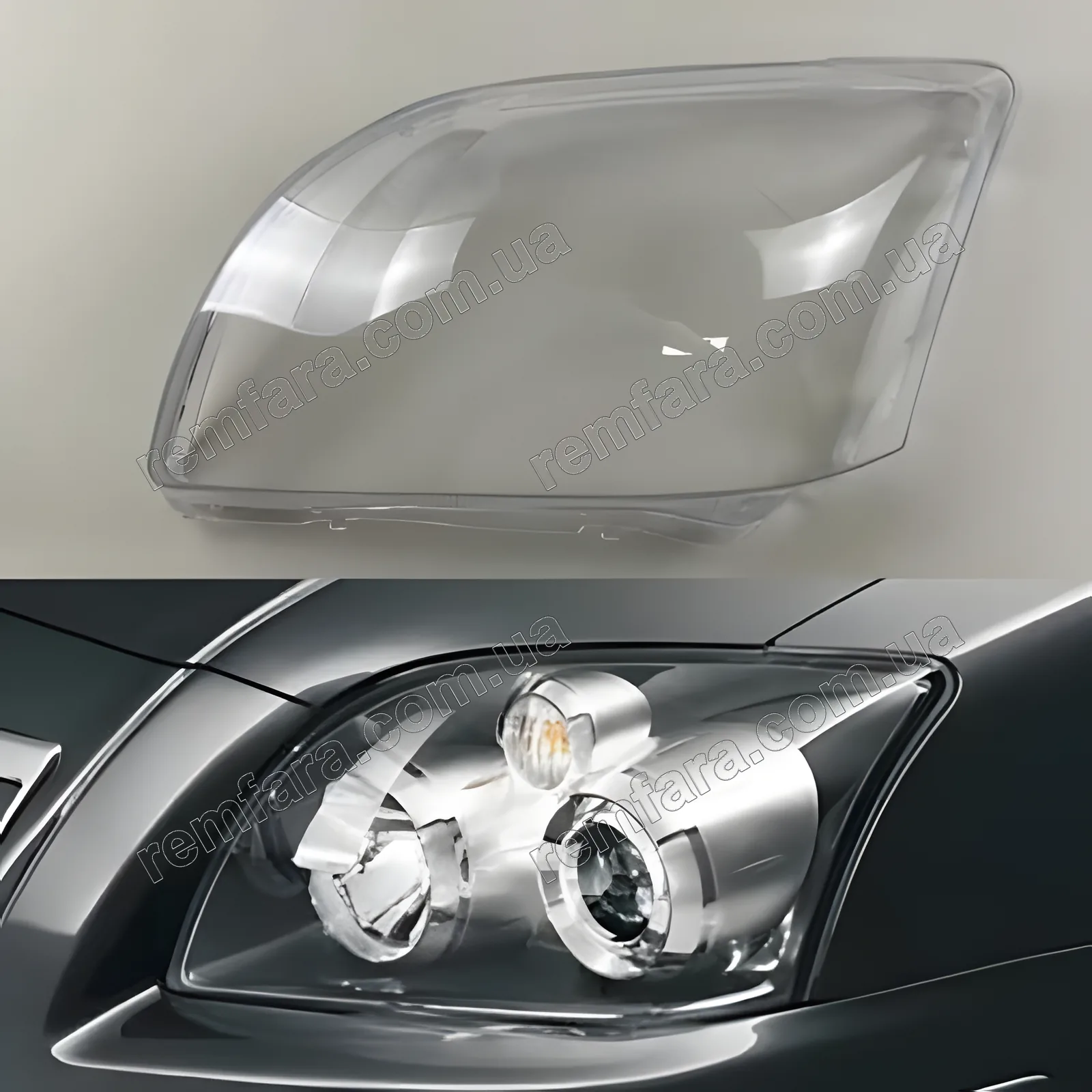 Скло фари Toyota Avensis 2 (2006–2010) рестайл