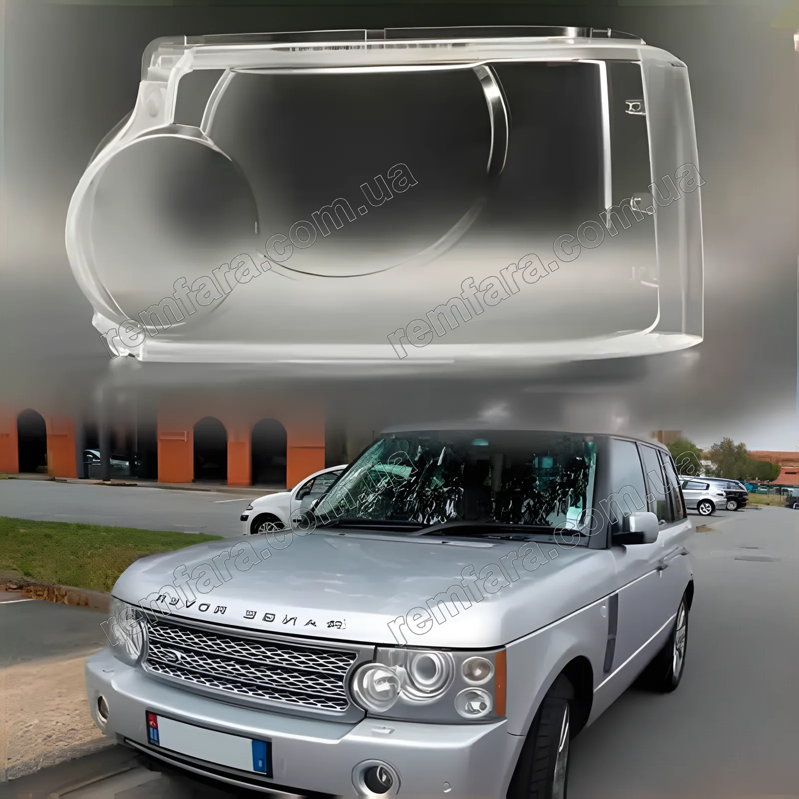 Скло фари Land Rover Range Rover Vogue L322 (2005–2009) 3 поколение рестайл