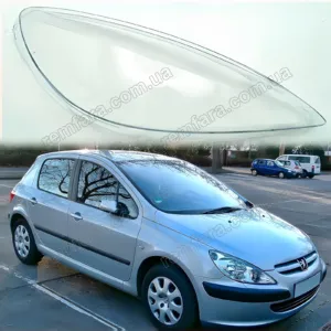 Стекло фары Peugeot 307 (2001–2005) Дорестайл