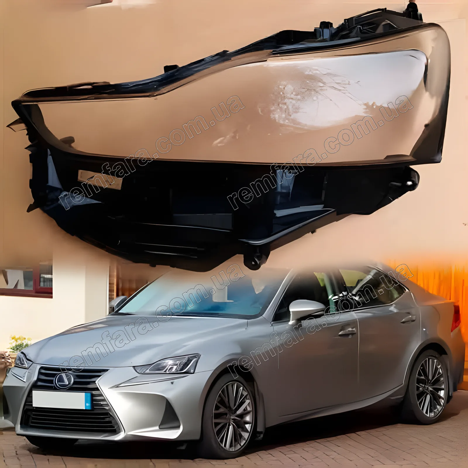 Скло фари Lexus IS (2016–2021) Рестайл