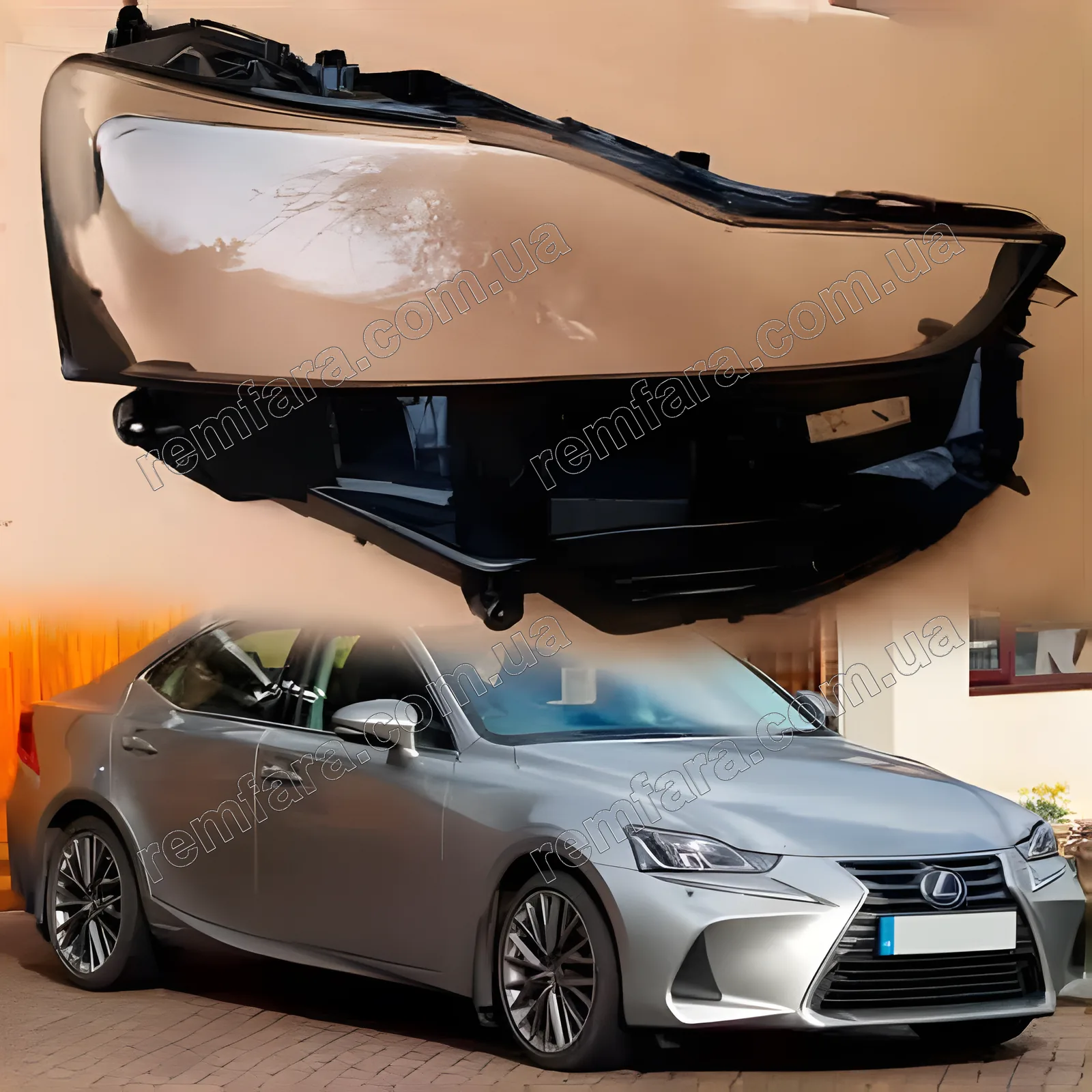 Стекло фары Lexus IS (2016–2021) Рестайл