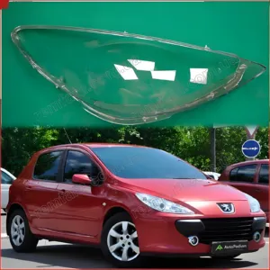 Стекло фары Peugeot 307 I (2005–2008) рестайл