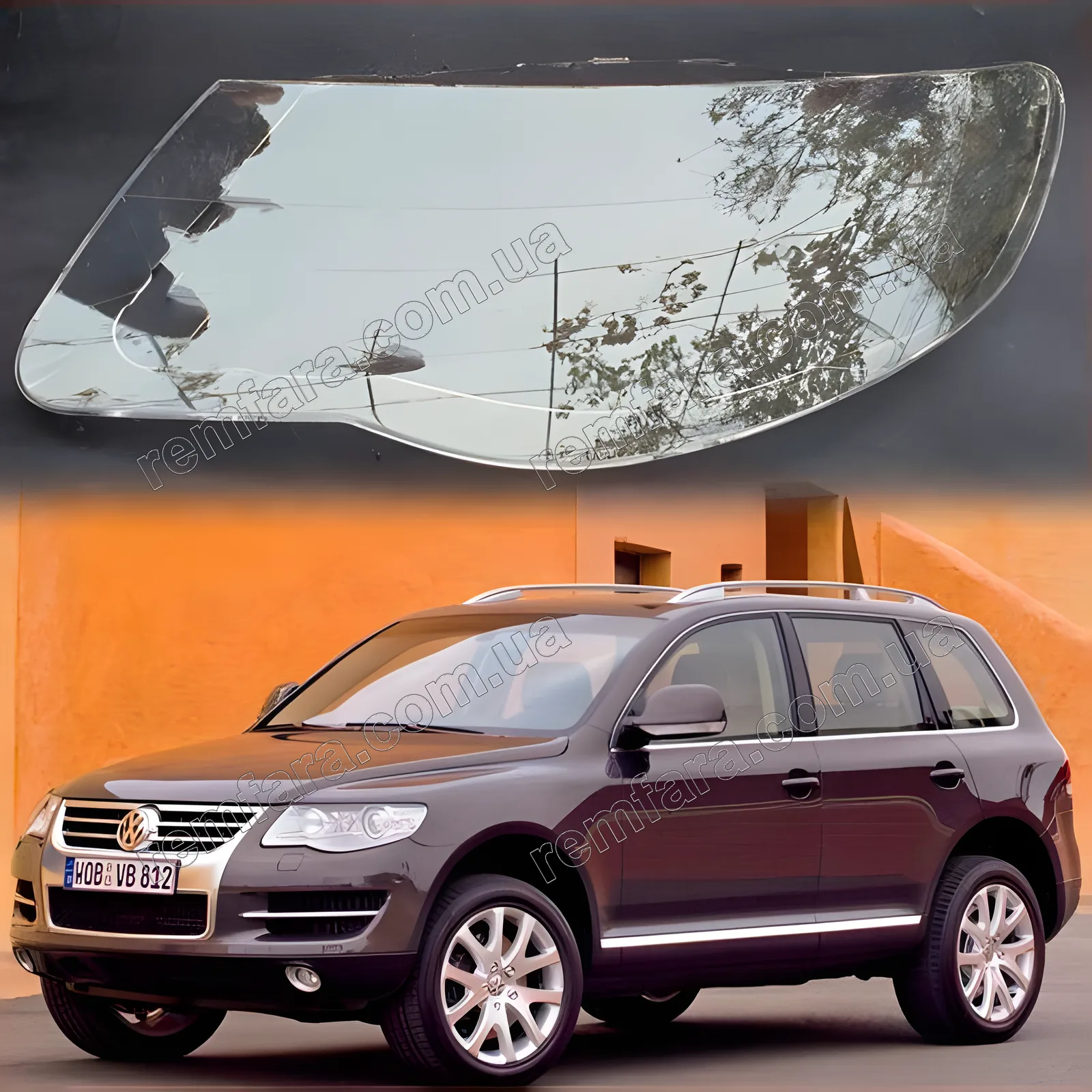 Скло фари Volkswagen Touareg 1 (2006–2010) Рестайл