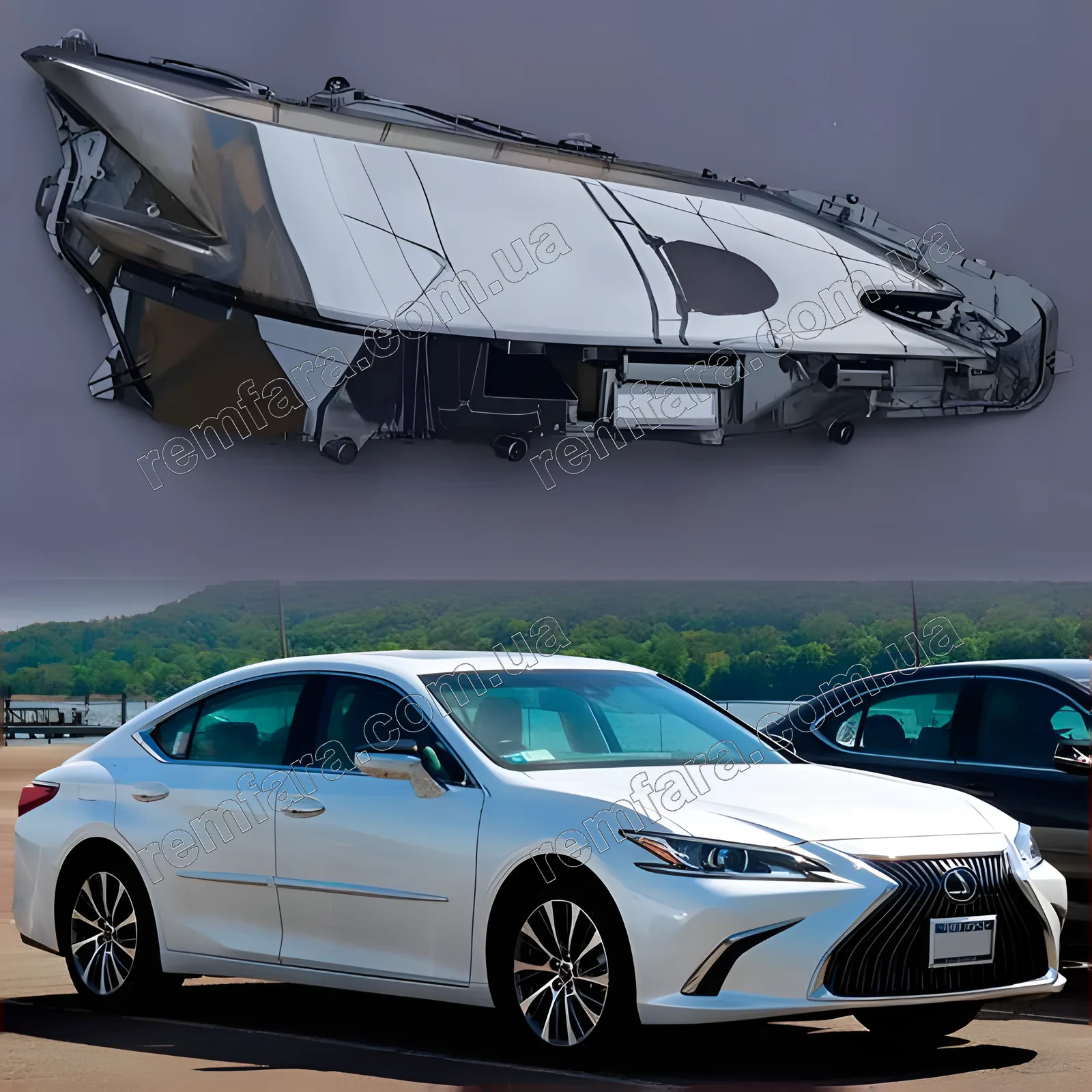 Стекло фары Lexus ES 7 ES350 (2018–2022)