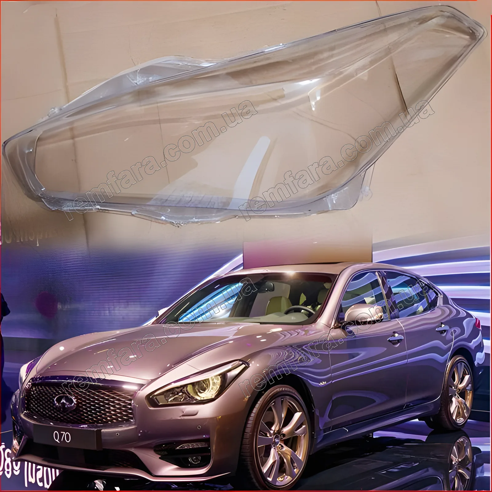 Скло фари Infiniti Q70 (2013–2020) Рестайл