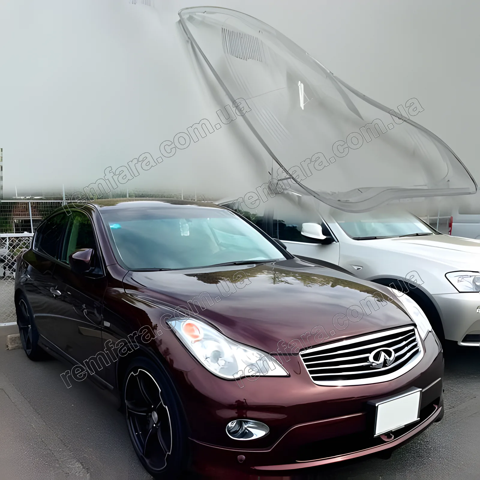 Стекло фары Infiniti EX25 EX30 EX35 EX37 J50 (2007–2013) 1 поколение