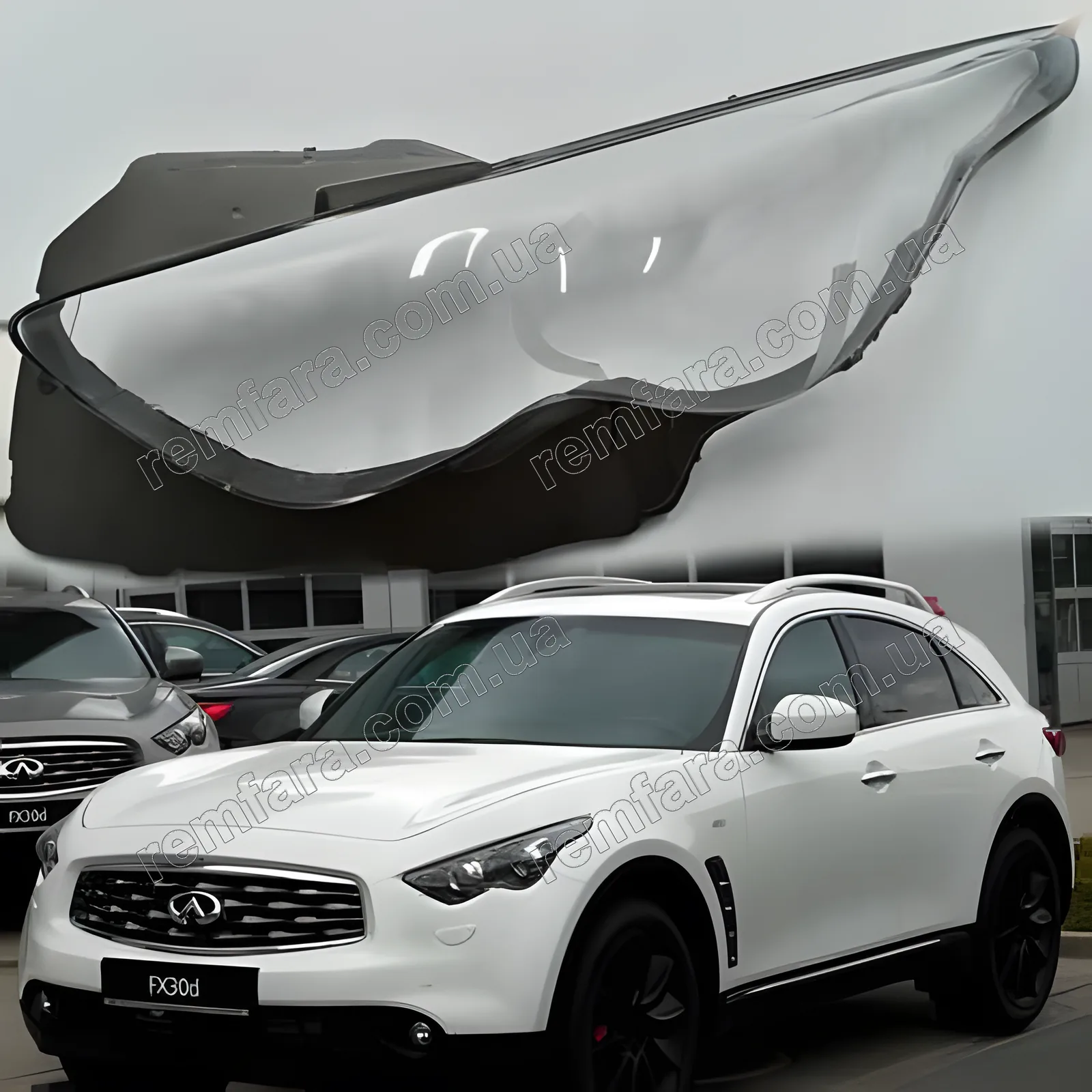 Скло фари Infiniti QX70 S51 (2013–2021) 3 поколение