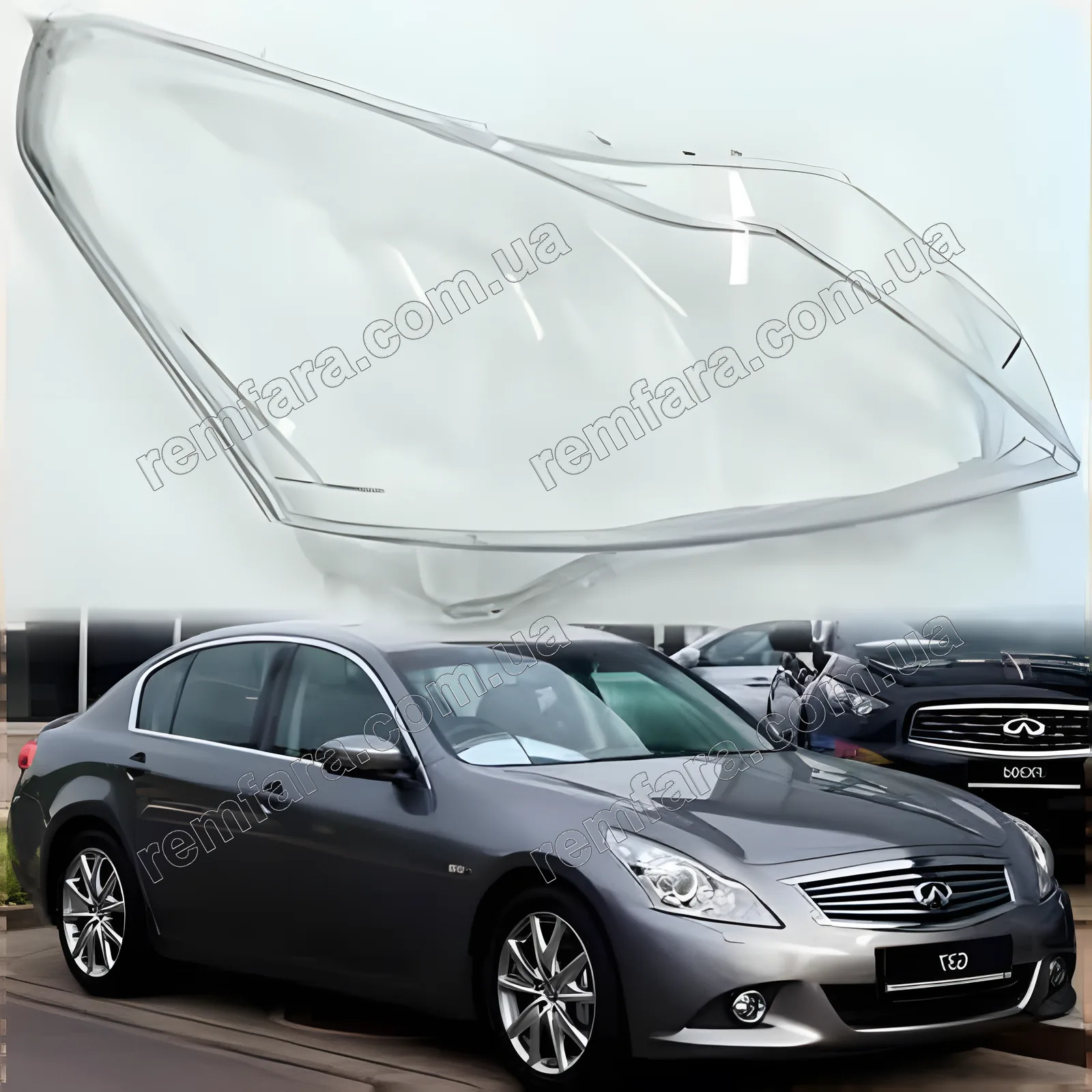 Стекло фары Infiniti G25 G35 G37 V36 (2010–2014) 4 поколение рестайл