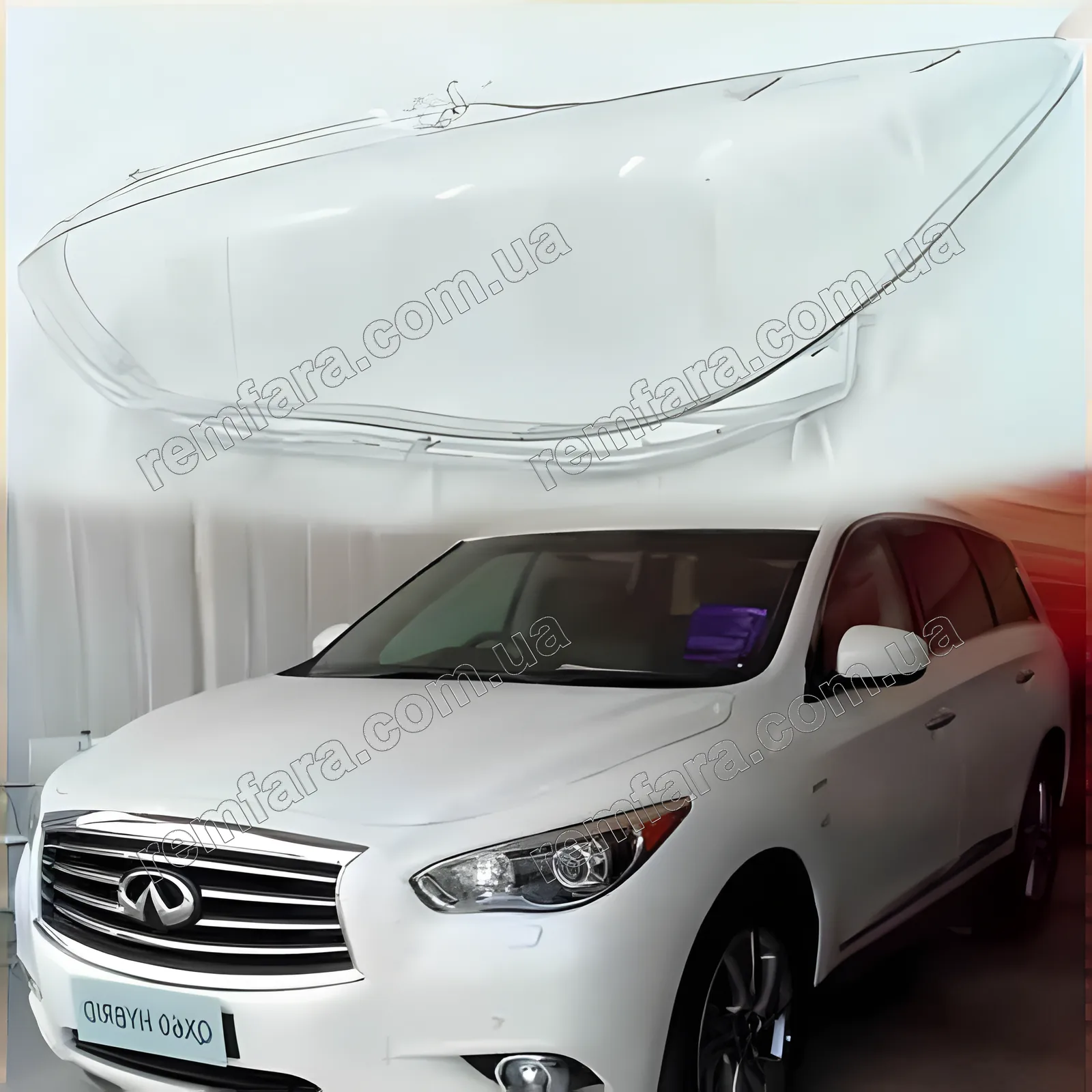 Скло фари Infinity QX60 JX35 (L50) (2012–2016) дорестайл