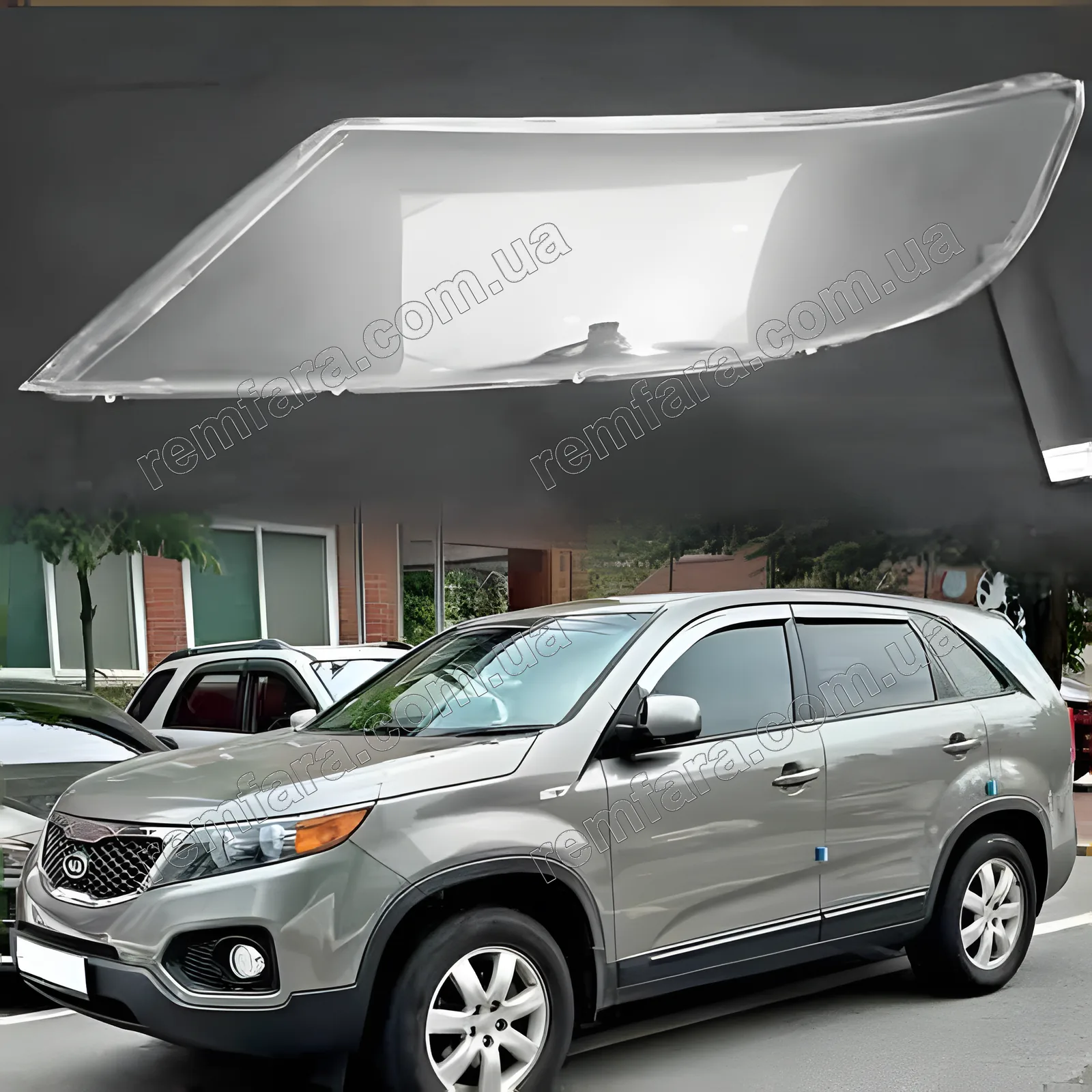 Скло фари KIA Sorento XM (2009–2012) 2 поколение дорестайл
