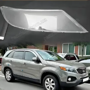 Стекло фары KIA Sorento XM (2009–2012) 2 поколение дорестайл