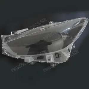 Скло фари Mazda 3 BM (2017–2019) Xenon Halogen (С рисунком на стекле)