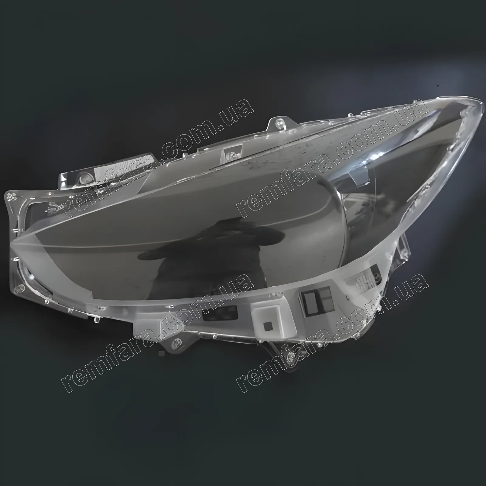 Скло фари Mazda 3 BM (2017–2019) Xenon Halogen (С рисунком на стекле)