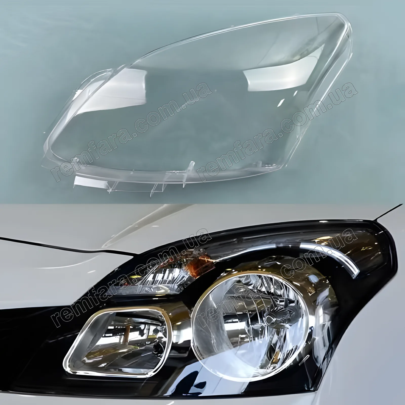 Скло фари Renault Samsung QM5 H45 (2008–2011) Дорестайл