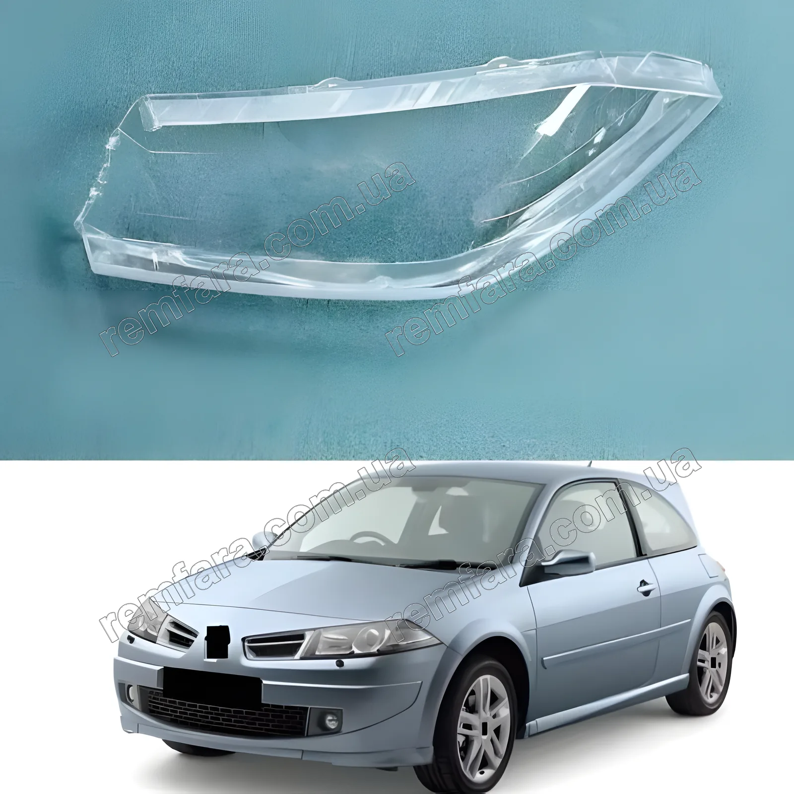 Скло фари Renault Megane (2006–2008) рестайл