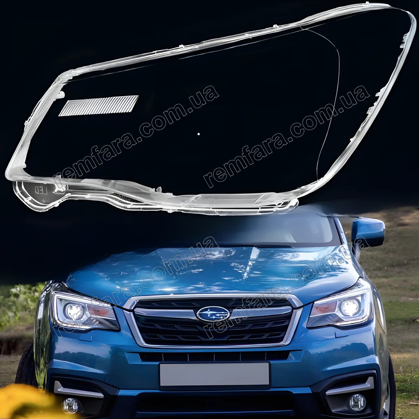 Скло фари Subaru Forester SJ LED (2016–2018) IV рестайл