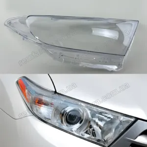 Стекло фары Toyota Highlander XU40 (2010–2014) рестайл Halogen