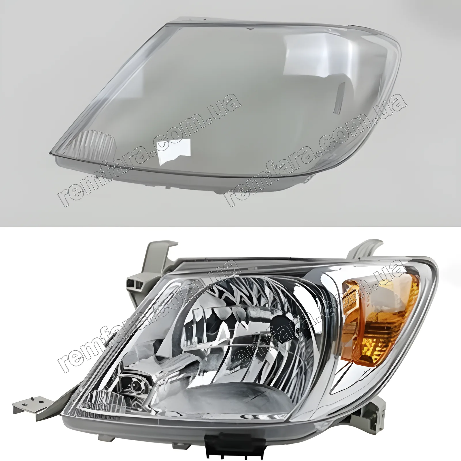 Скло фари Toyota Hilux (2005–2012) II 1 рестайл