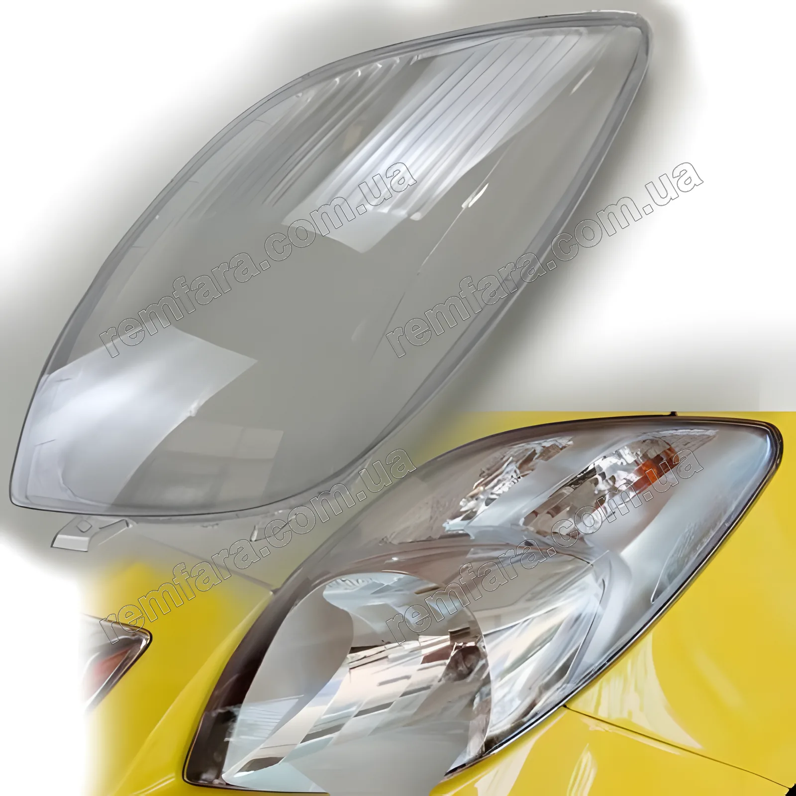 Скло фари Toyota Yaris XP9 (2006–2009) Hatchback рестайл