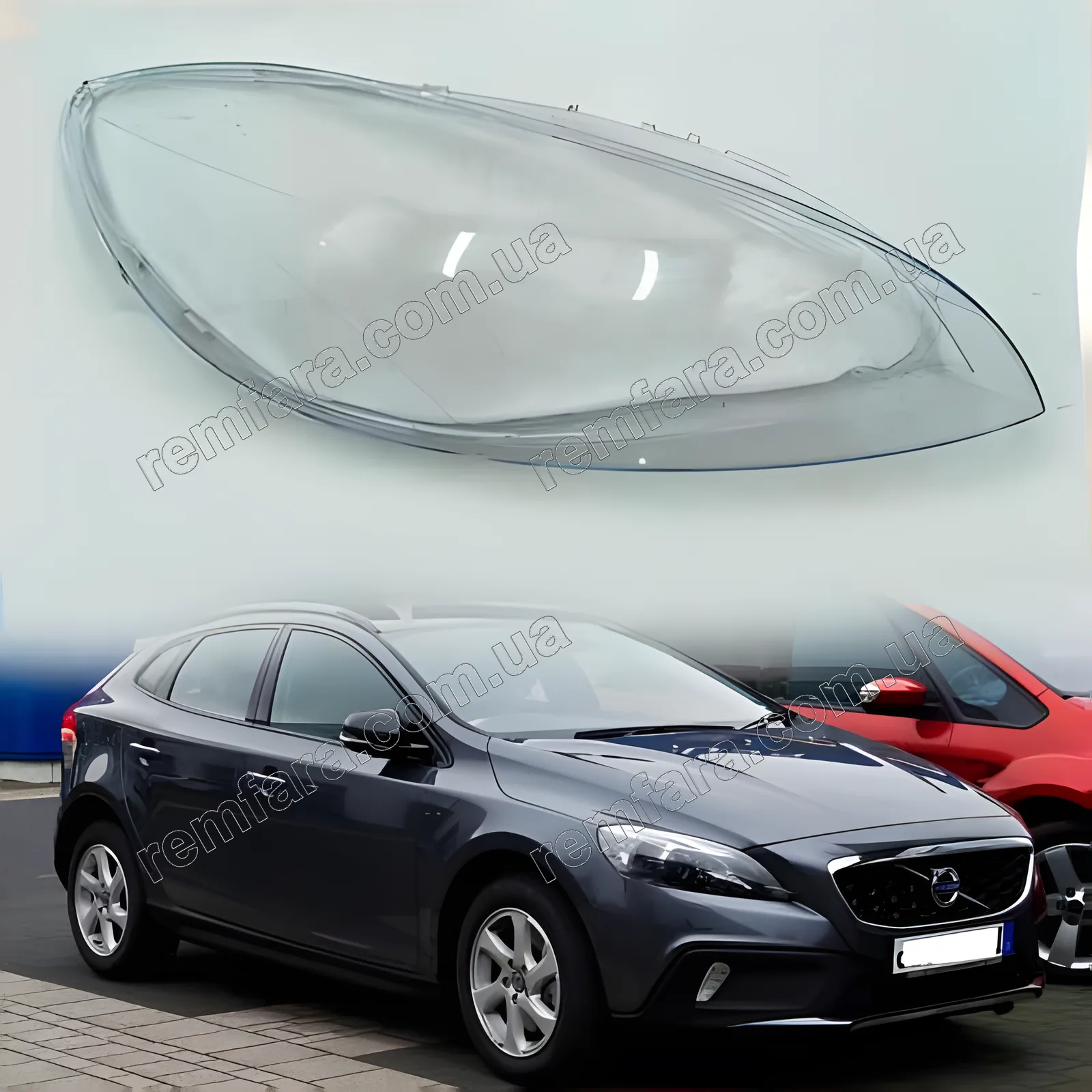 Стекло фары Volvo V40 (2012–2016) Дорестайл