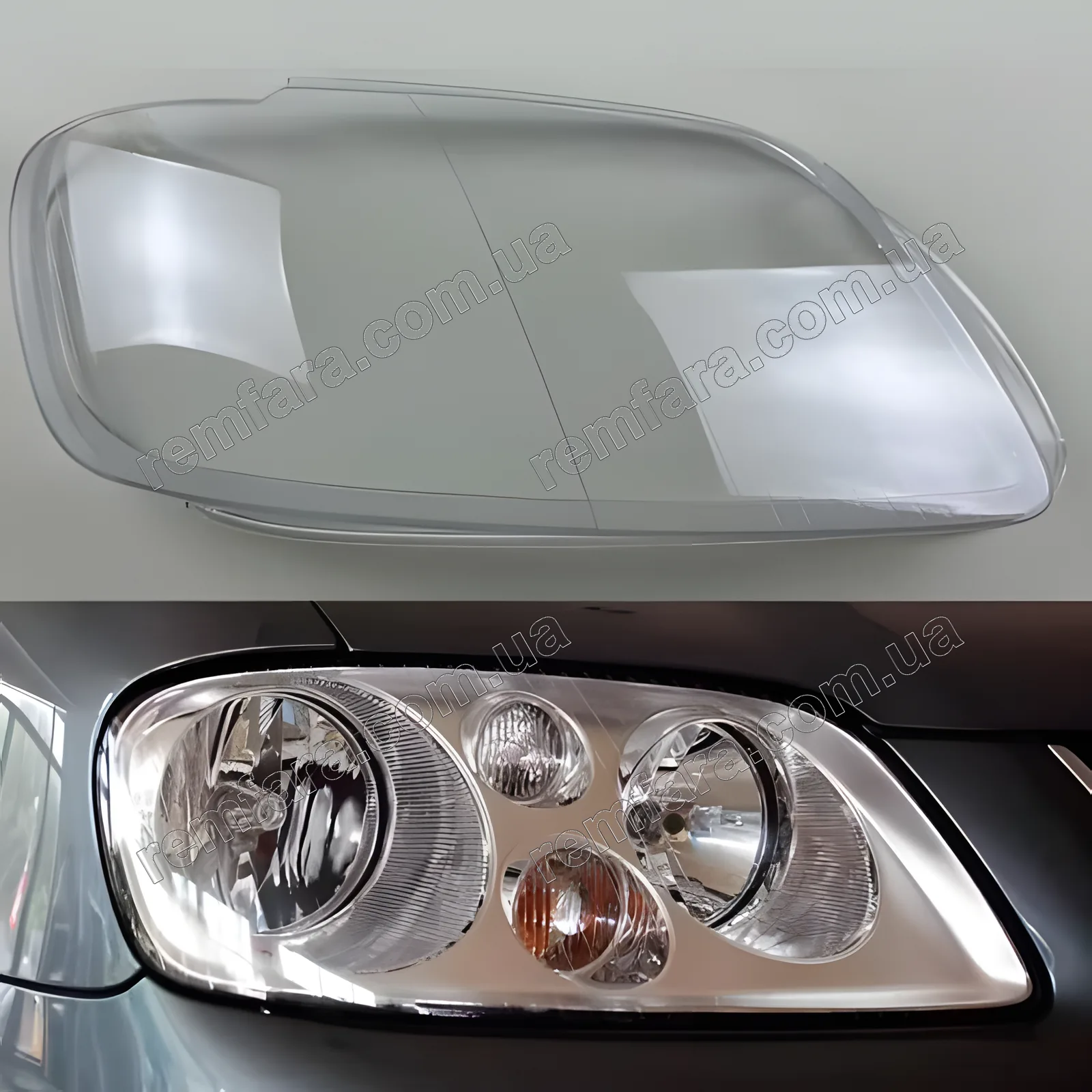 Стекло фары VW Volkswagen Touran 2003-2006 Дорестайл