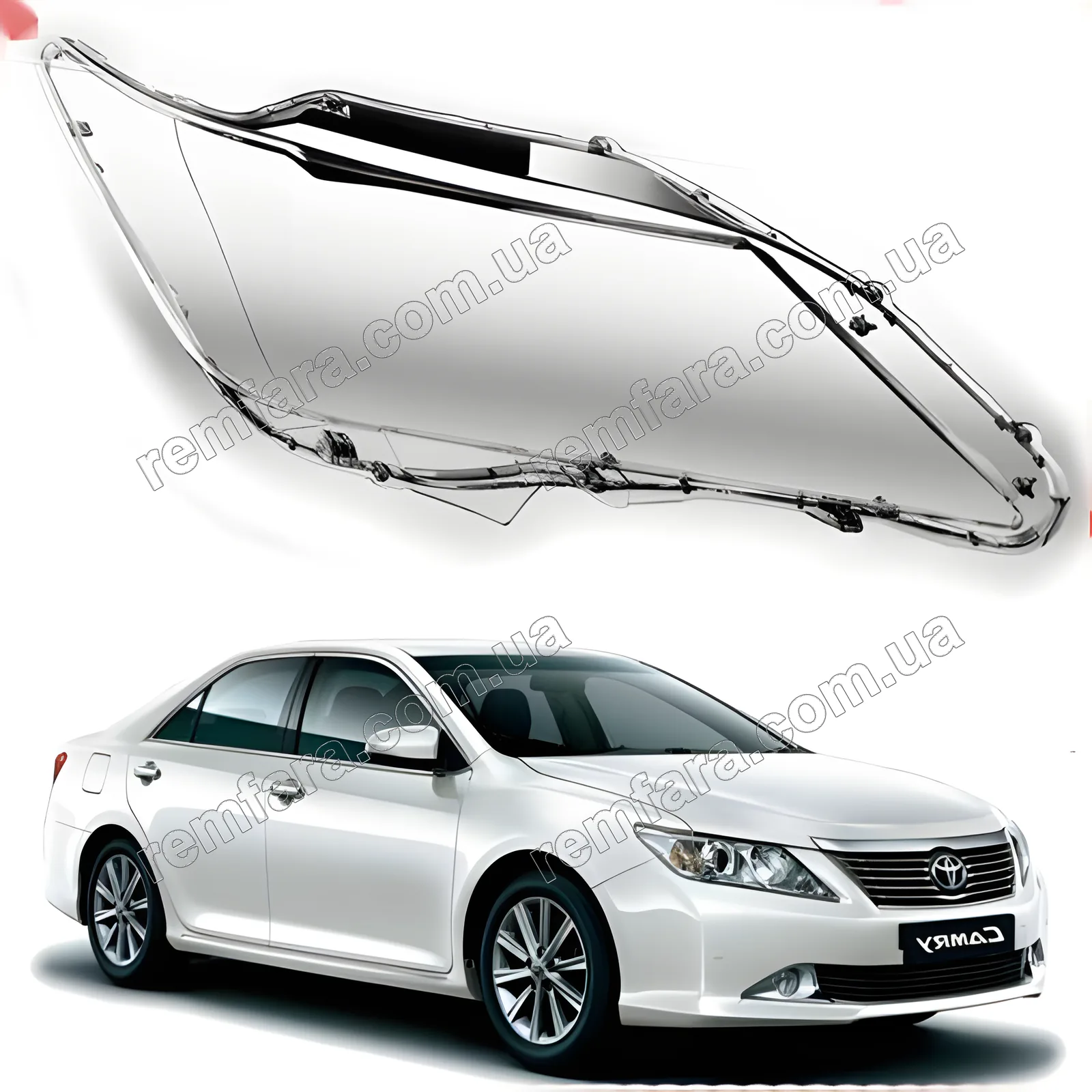Стекло фары Toyota Camry XV50 (2011–2014) Дорестайл