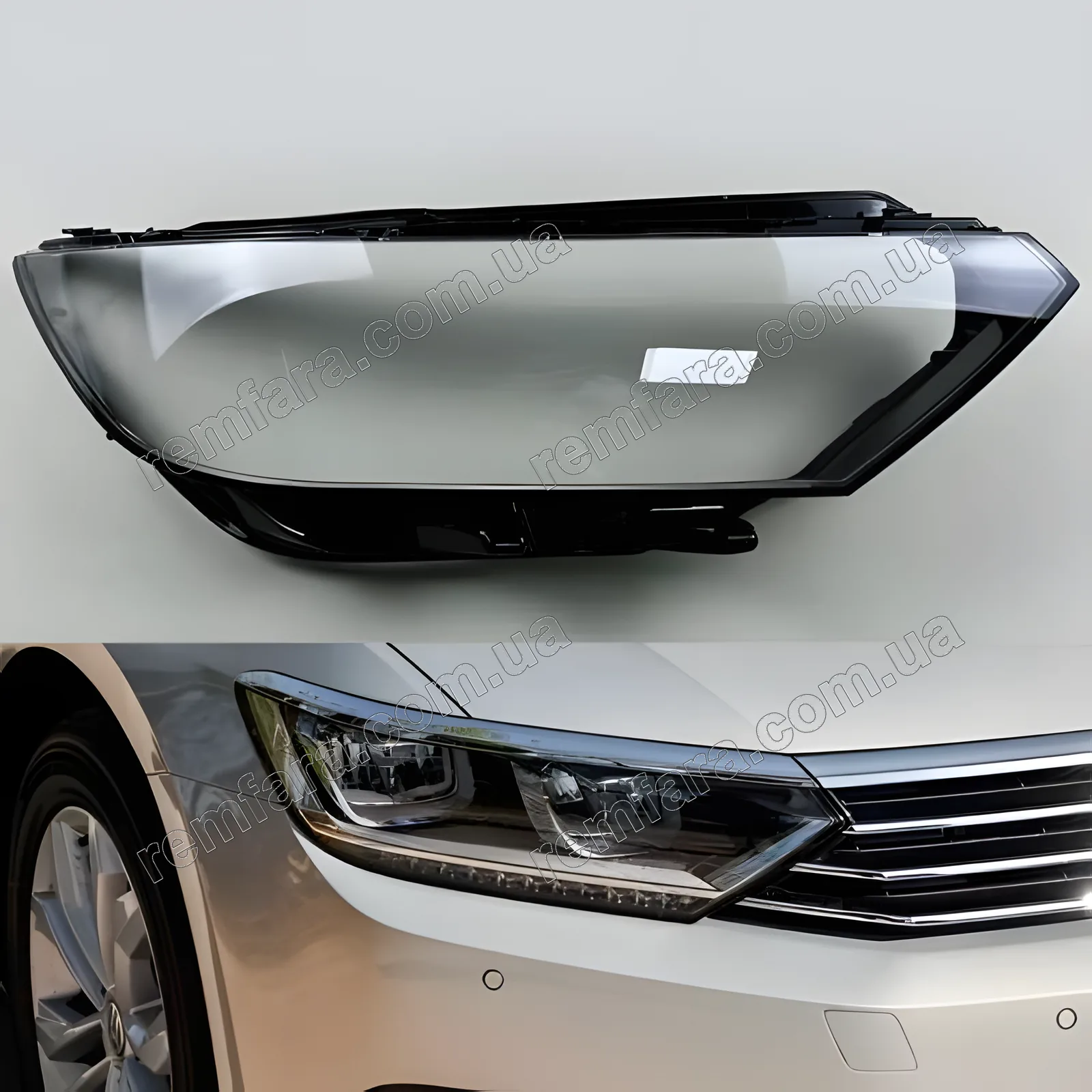 Стекло фары Volkswagen Passat B8 Full LED (2019–2023) рестайл