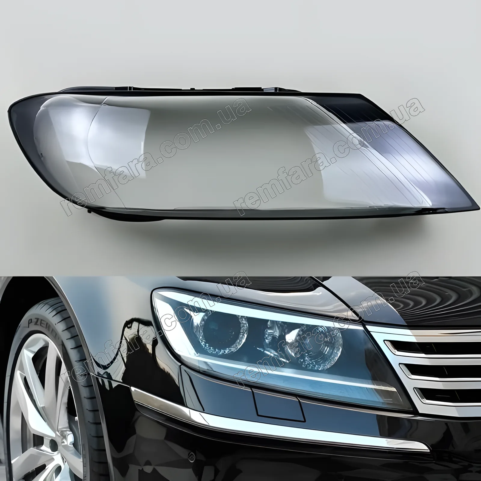 Стекло фары Volkswagen Phaeton (2011–2016) рестайл