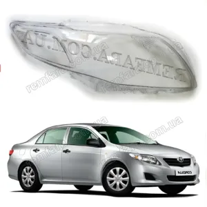 Стекло фары Toyota Corolla (2006–2010) Дорестайл