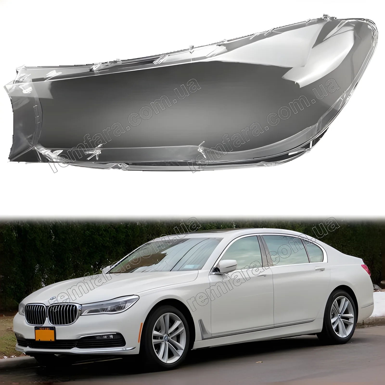 Скло фари BMW 7 G11 / G12 (2015–2019) Дорестайл