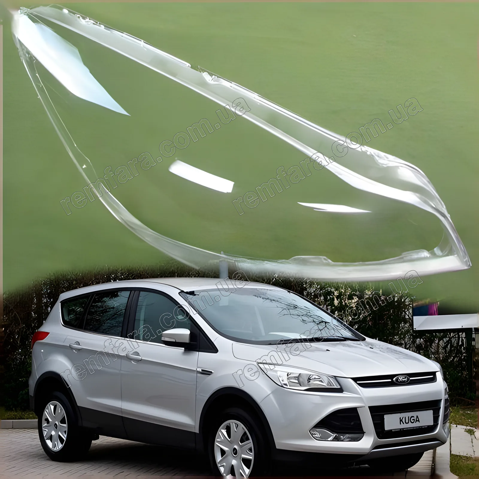 Стекло фары Ford Kuga 2 (2011–2017) Halogen Дорестайл