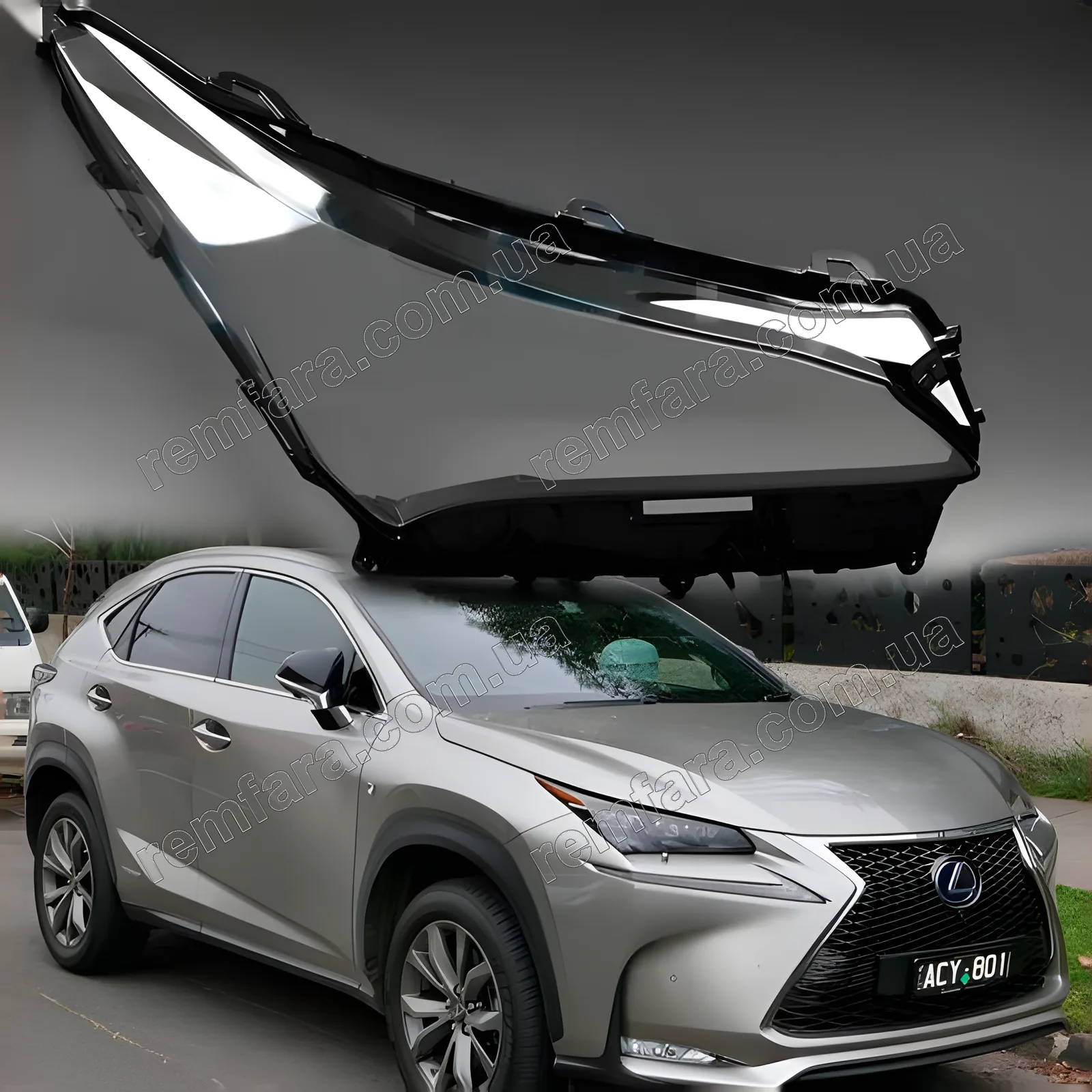 Стекло фары Lexus NX 1 AZ10 (2014–2021) дорестайл