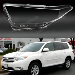 Скло фари Toyota Highlander 2 XU40 (2010–2014) Рестайл