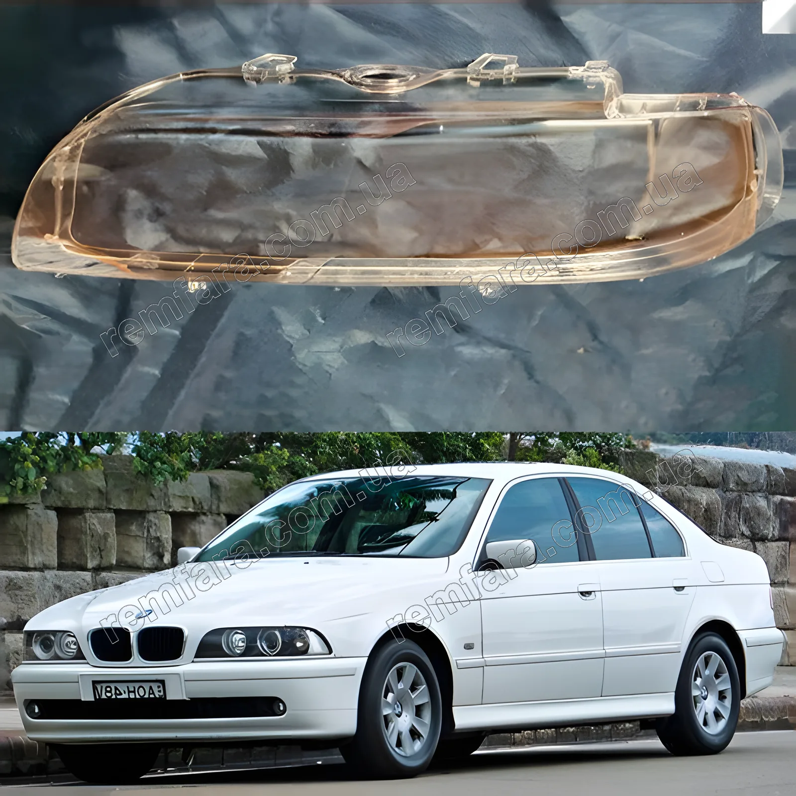 Скло фари BMW 5 E39 (2000–2004) Рестайл